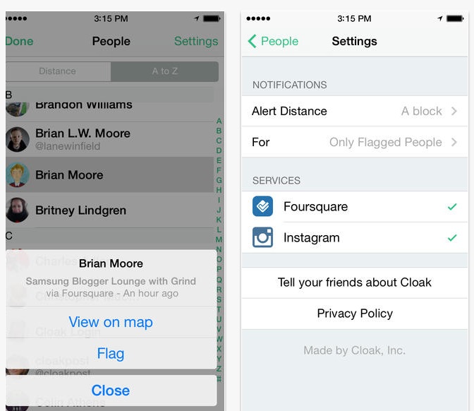 Anti social app Cloak helps you to avoid unwanted friends ScreenShot