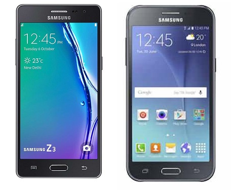 Samsung Z3 and Samsung J2