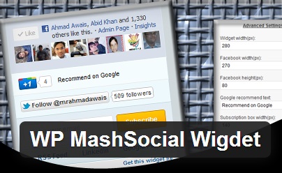 WP MashSocial Wigdet