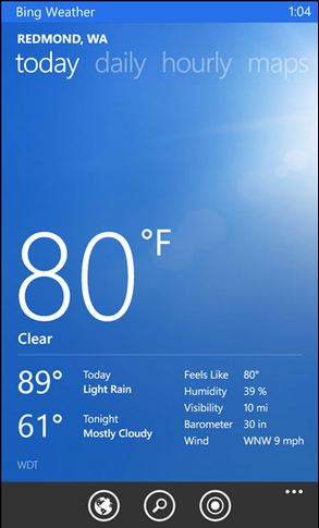 Bing Weather App